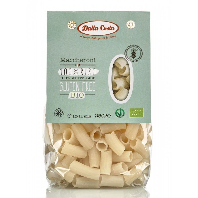 MAKARON (RYŻOWY) MACCHERONI BEZLUTENOWY BIO 250 g - DALLA COSTA