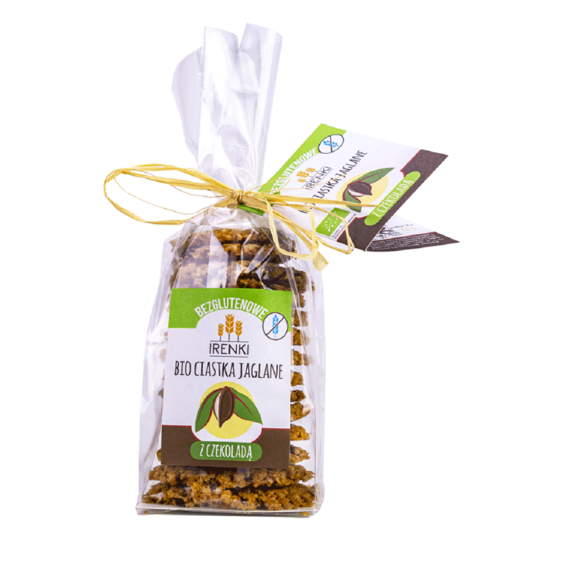 CIASTKA JAGLANE Z CZEKOLADĄ BEZGLUTENOWE BIO 150 g - IRENKI
