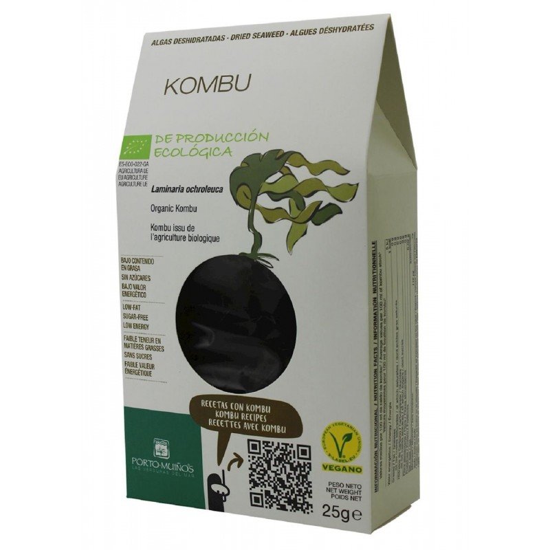 ALGI MORSKIE SUSZONE - KOMBU BIO 100 g (TOREBKA FOLIOWA) - PORTO MUINOS