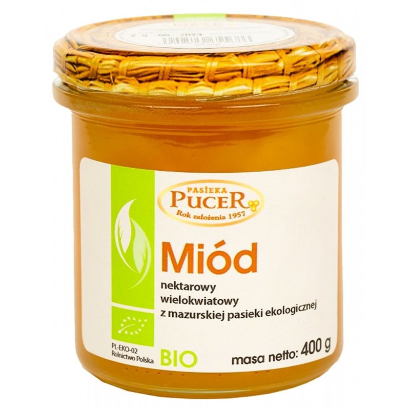 MIÓD WIELOKWIATOWY BIO 400 g - PASIEKA PUCER