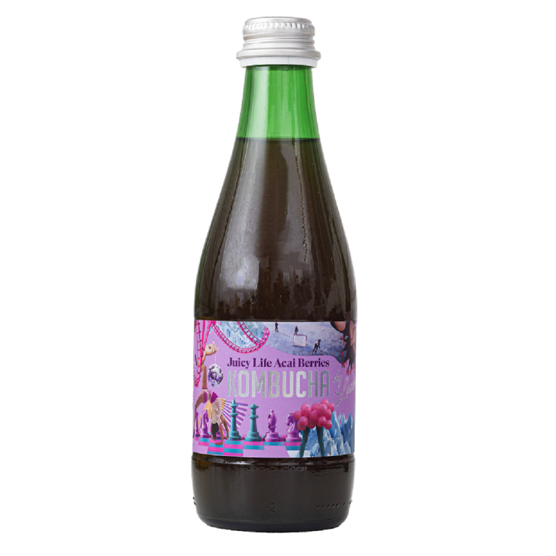 KOMBUCHA O SMAKU JAGÓD ACAI (JUICY LIFE ACAI BERRIES) BIO 330 ml - KOMBUCHA BY LAURENT