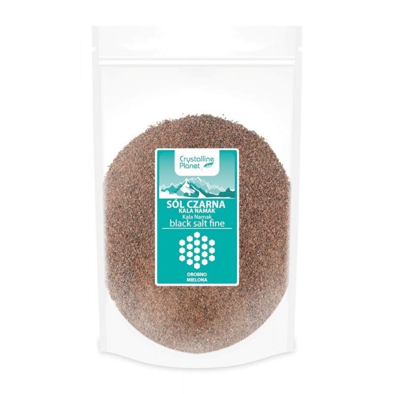 SÓL CZARNA KALA NAMAK DROBNO MIELONA 1 kg - CRYSTALLINE PLANET