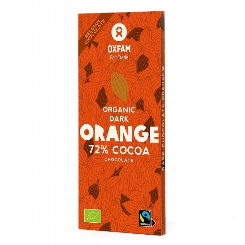 CZEKOLADA GORZKA Z KAWAŁKAMI POMARAŃCZY FAIR TRADE BIO 100 g - OXFAM