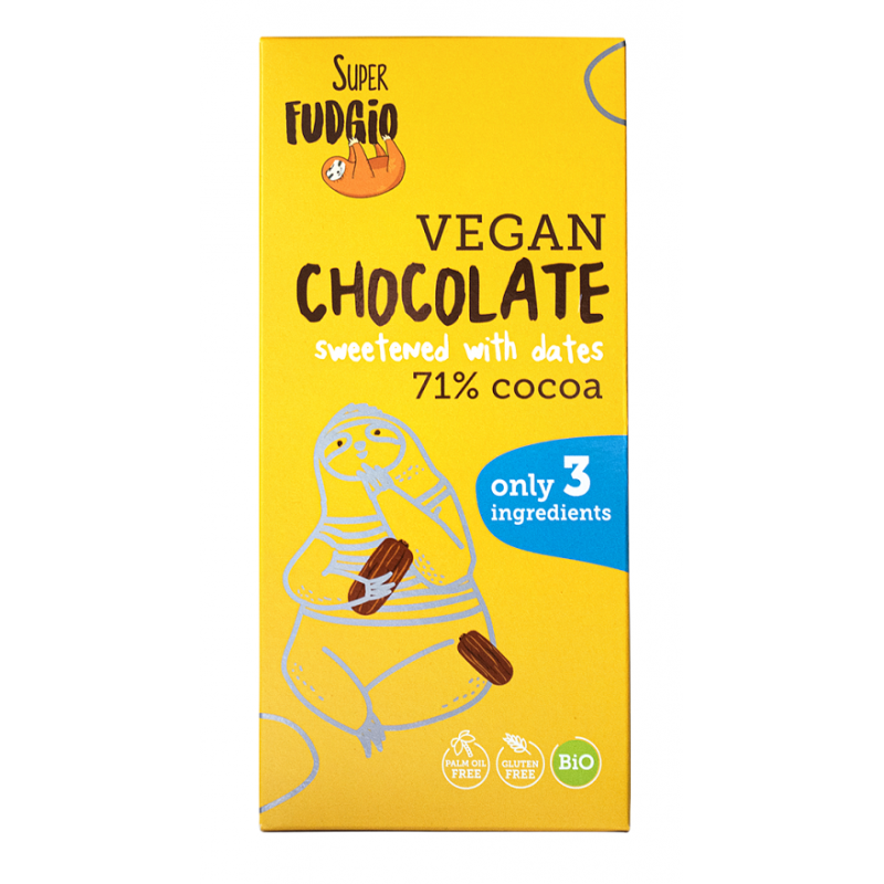 CZEKOLADA SŁODZONA DAKTYLAMI BEZGLUTENOWA BIO 80 g - ME GUSTO (SUPER FUDGIO)