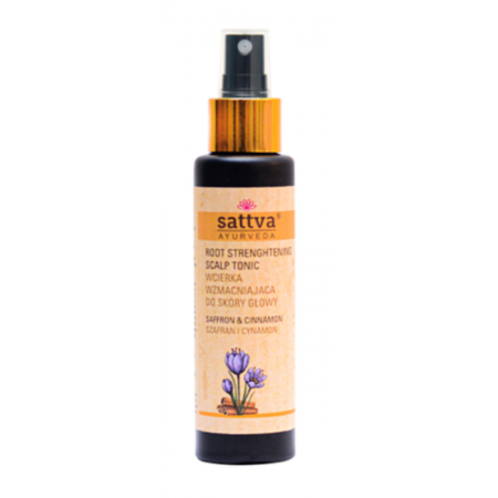 WCIERKA DO SKÓRY GŁOWY WZMACNIAJĄCA SZAFRAN I CYNAMON 100 ml - SATTVA (AYURVEDA)