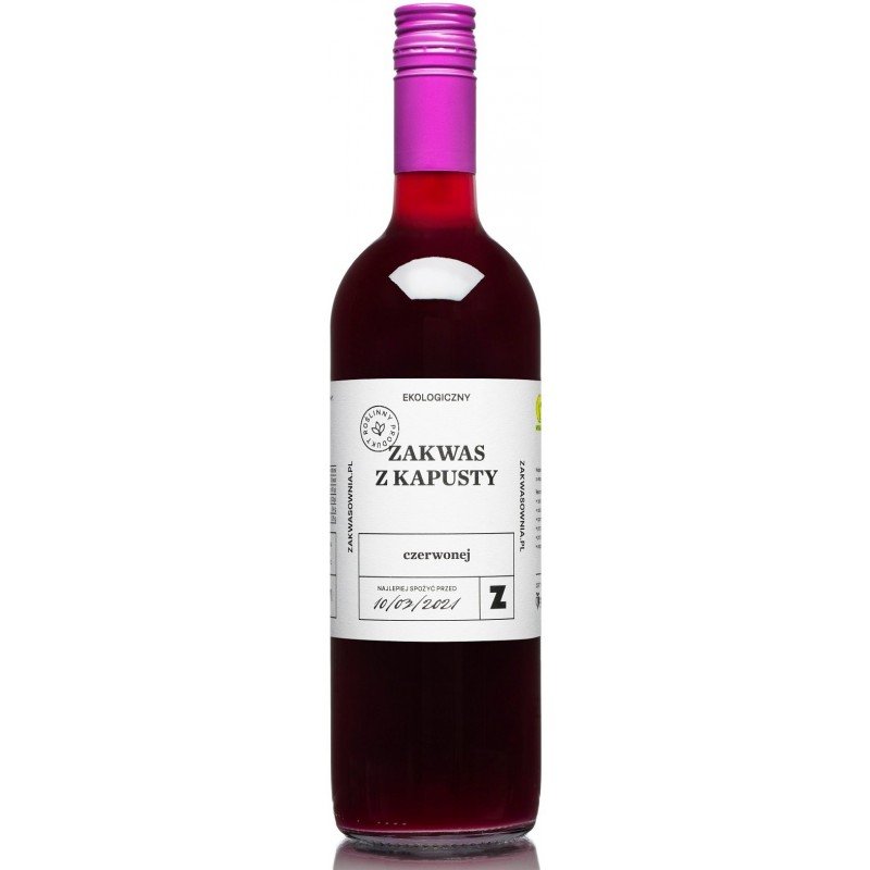 ZAKWAS Z KAPUSTY CZERWONEJ BIO 700 ml - DELIKATNA (ZAKWASOWNIA)