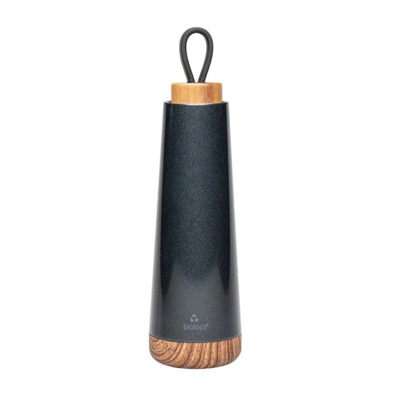BUTELKA TERMICZNA Z SILIKONOWYM UCHWYTEM CZARNA 500 ml - CHIC-MIC