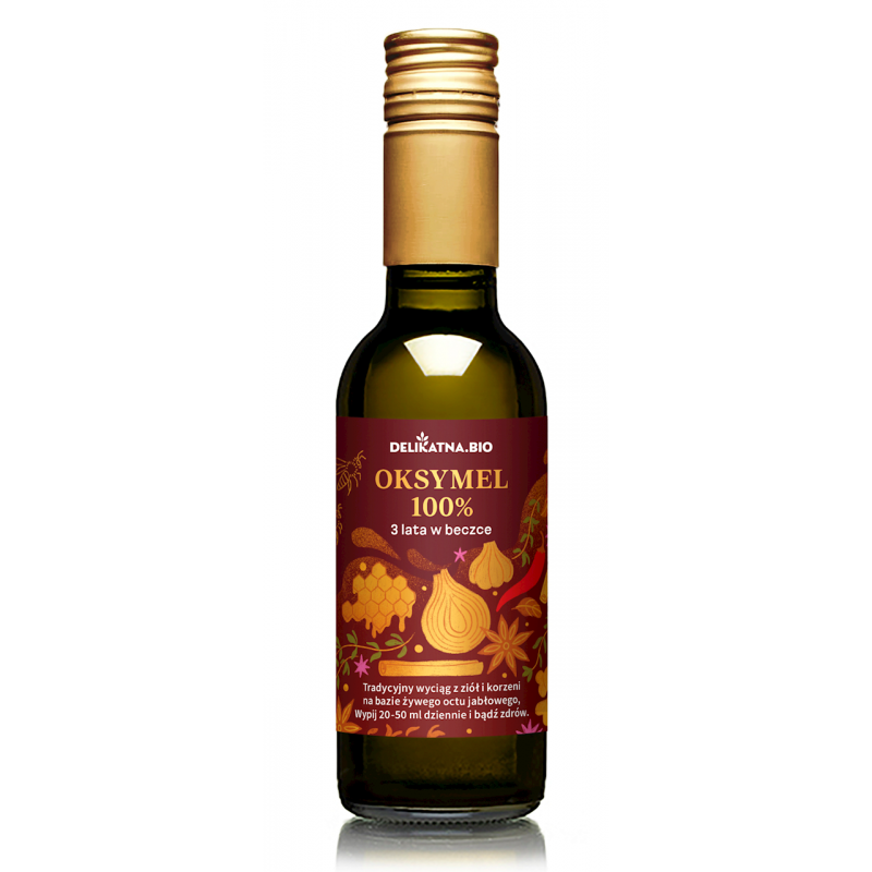 OKSYMEL 100 % 3 LATA W BECZCE BIO 250 ml - DELIKATNA