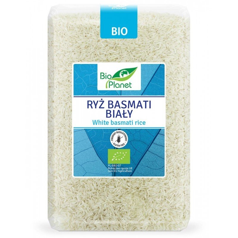 RYŻ BASMATI BIAŁY BEZGLUTENOWY BIO 2 kg - BIO PLANET