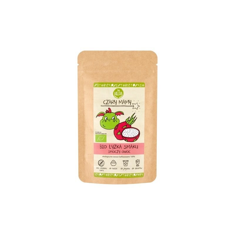 ŁYŻKA SMAKU SMOCZY OWOC (LIOFILIZOWANY SPROSZKOWANY SMOCZY OWOC) BIO 40 g - HELPA