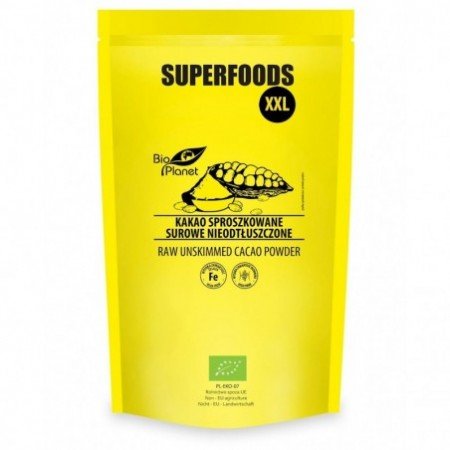KAKAO SPROSZKOWANE SUROWE NIEODTŁUSZCZONE BIO 400 g - BIO PLANET