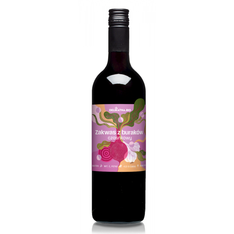 ZAKWAS Z BURAKÓW CZOSNKOWY BIO 700 ml - DELIKATNA