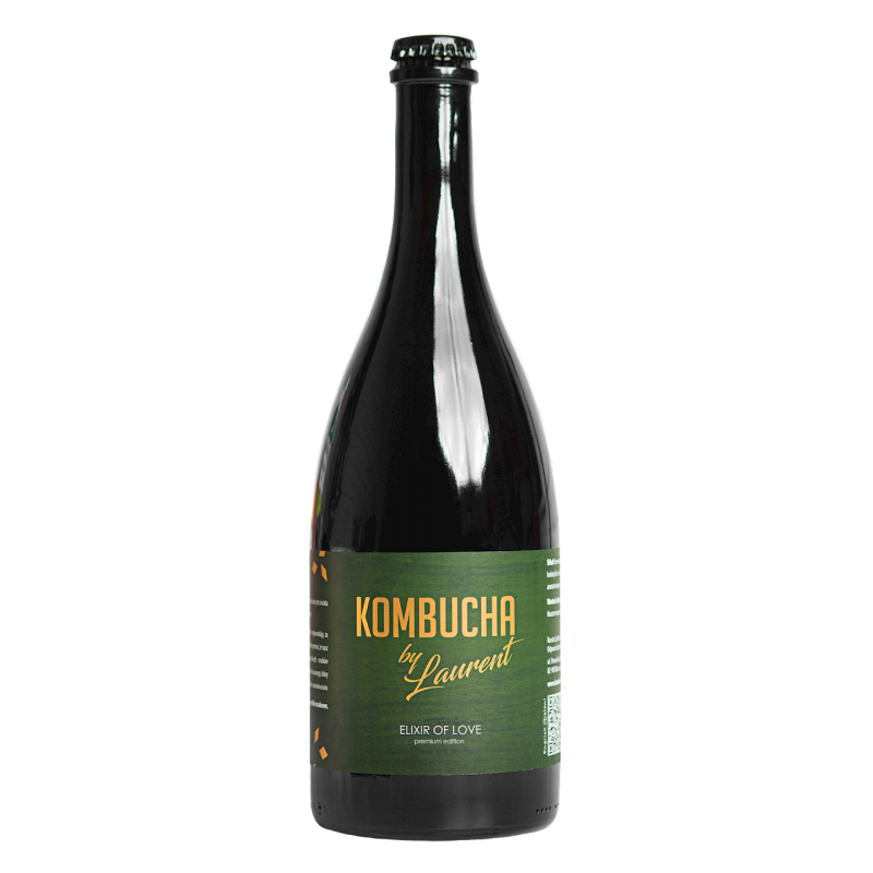KOMBUCHA FERMENTOWANA NA BUKU O SMAKU CZEKOLADOWYM (ELIXIR OF LOVE) BIO 750 ml - KOMBUCHA BY LAURENT (PREMIUM)