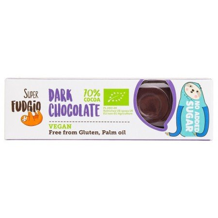 BATON GORZKA CZEKOLADA BEZ DODATKU CUKRÓW BEZGLUTENOWY BIO 40 g - ME GUSTO (SUPER FUDGIO)