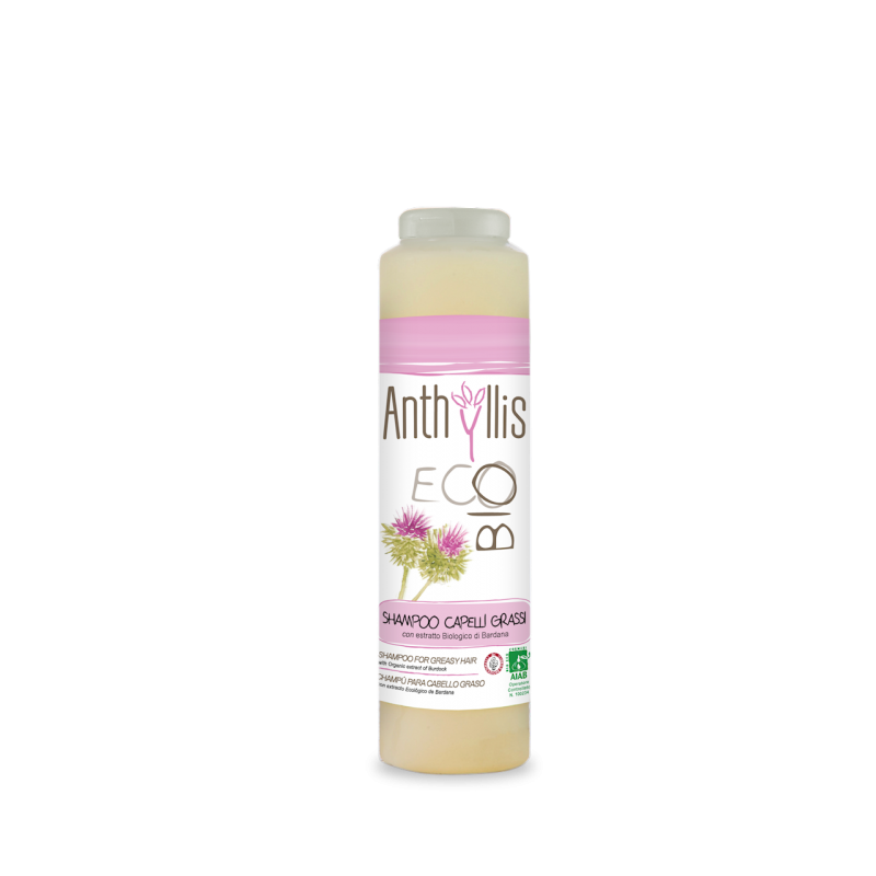 SZAMPON Z EKSTRAKTEM Z ŁOPIANU DO WŁOSÓW PRZETŁUSZCZAJĄCYCH SIĘ I Z ŁUPIEŻEM ECO 250 ml - ANTHYLLIS