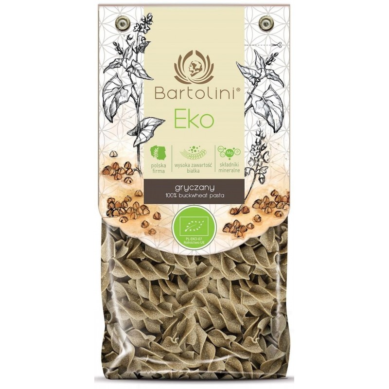 MAKARON (GRYCZANY) DUŻE ŚWIDERKI BIO 250 g - BARTOLINI