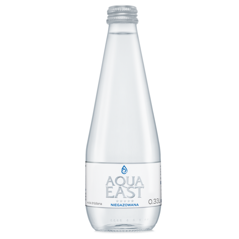 WODA ŹRÓDLANA NIEGAZOWANA NISKOSODOWA 330 ml (SZKŁO) - AQUA EAST
