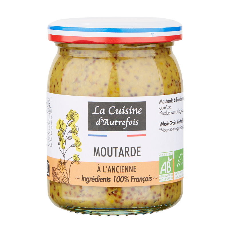 MUSZTARDA FRANCUSKA BIO 210 g -  LA CUISINE D AUTREFOIS