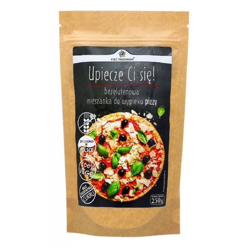 MIESZANKA DO WYPIEKU PIZZY BEZ DODATKU CUKRÓW BEZGLUTENOWA 250 g - PIĘĆ PRZEMIAN