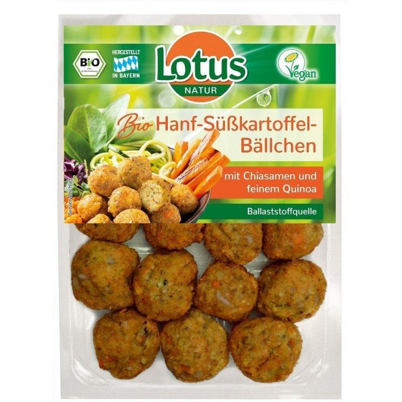 KULKI WARZYWNE Z BATATAMI, NASIONAMI CHIA I QUINOA BIO 180 g - LOTUS