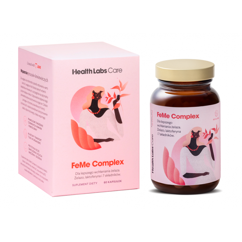 KAPSUŁKI NA WSPARCIE WCHŁANIANIA ŻELAZA (FE ME COMPLEX) 60 szt. - HEALTH LABS CARE