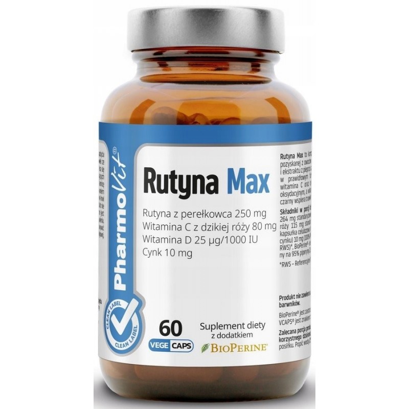 RUTYNA MAX BEZGLUTENOWA 60 KAPSUŁEK - PHARMOVIT (CLEAN LABEL)
