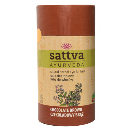 HENNA CZEKOLADOWY BRĄZ ECO 150 g - SATTVA (AYURVEDA)