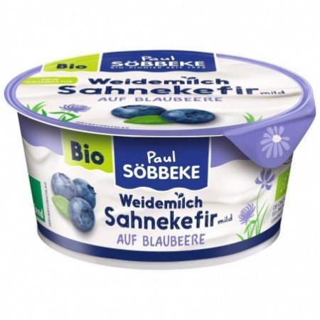 KEFIR KREMOWY Z JAGODAMI BIO 150 g - SOBBEKE