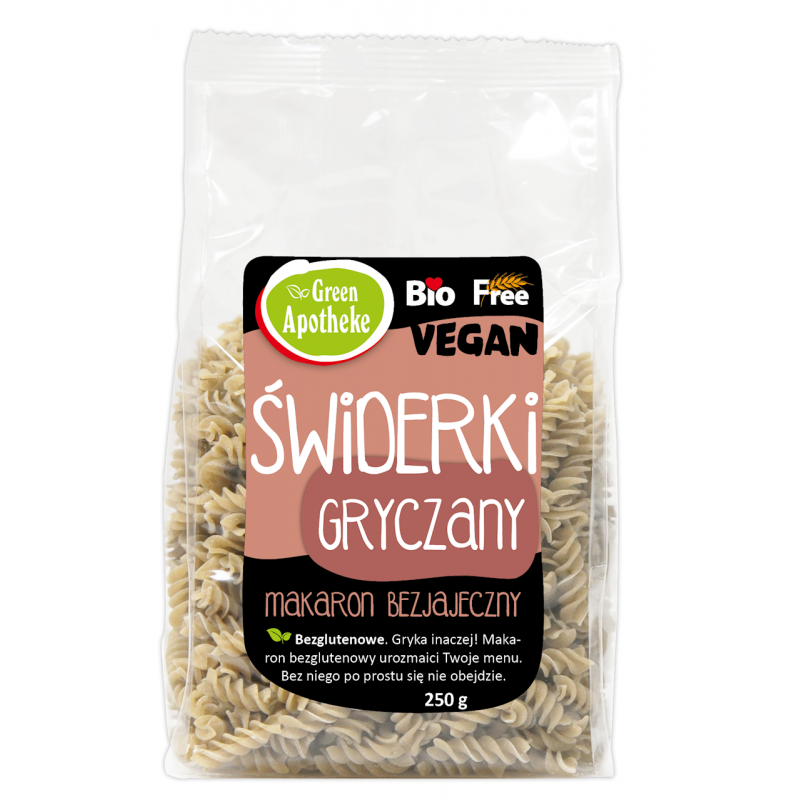 MAKARON (RYŻOWY) ŚWIDERKI FUSILLI BEZGLUTENOWY BIO 250 g - APOTHEKE