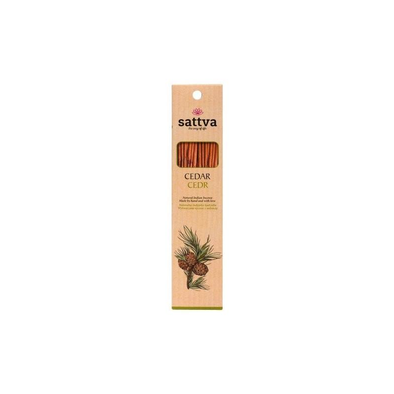 KADZIDŁO INDYJSKIE CEDR (15 szt.) 30 g - SATTVA (WELLNESS)