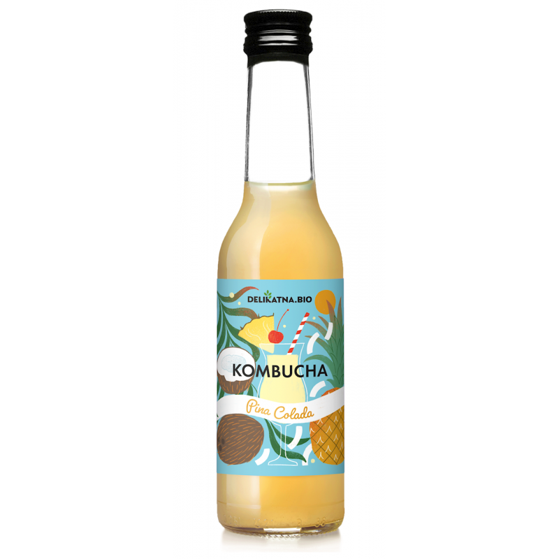KOMBUCHA KOKTAJLOWA PINA COLADA BIO 270 ml - DELIKATNA