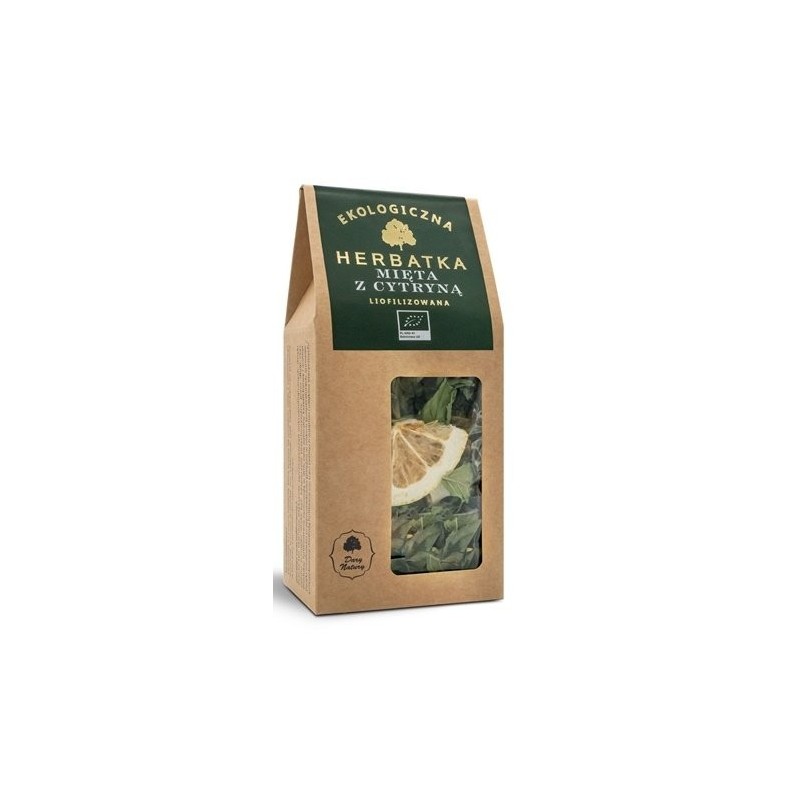 HERBATKA LIOFILIZOWANA MIĘTA Z CYTRYNĄ BIO 25 g - DARY NATURY