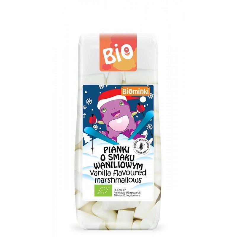 PIANKI O SMAKU WANILIOWYM BEZGLUTENOWE BIO 120 g - BIOMINKI (EDYCJA ŚWIĄTECZNA)(PRODUKT SEZONOWY)