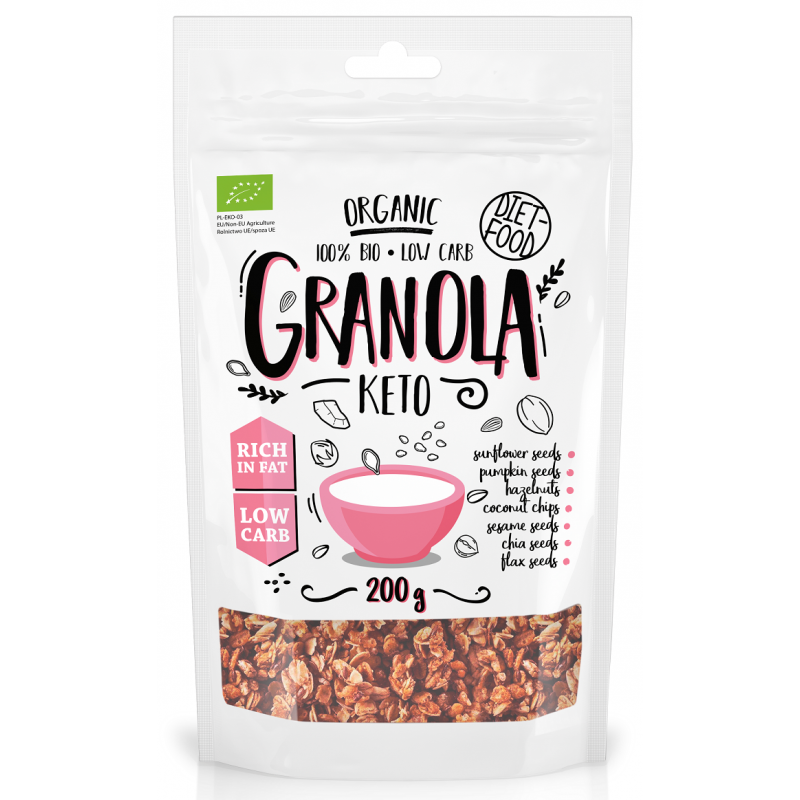 GRANOLA KETO BIO 200 g - DIET-FOOD