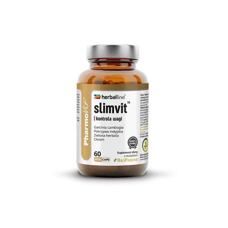 KAPSUŁKI NA KONTROLĘ WAGI (SLIMVIT) BEZGLUTENOWE 60 szt. - PHARMOVIT (HERBALLINE)