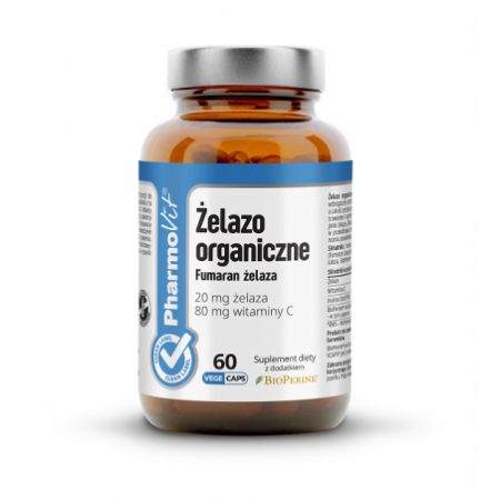 ŻELAZO (20 mg) 60 KAPSUŁEK - PHARMOVIT (CLEAN LABEL)