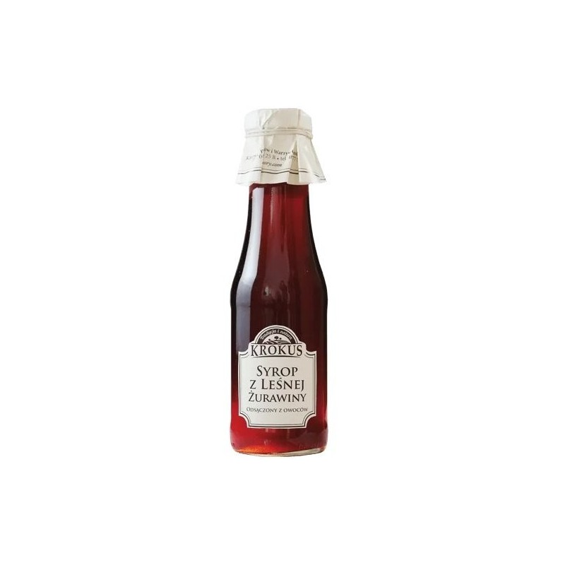 SYROP Z LEŚNEJ ŻURAWINY 355 g (280 ml) - KROKUS