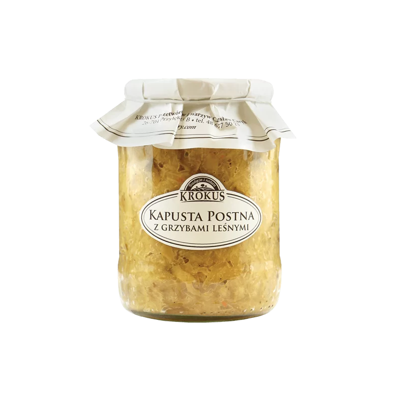 KAPUSTA KISZONA POSTNA Z GRZYBAMI LEŚNYMI 670 g - KROKUS