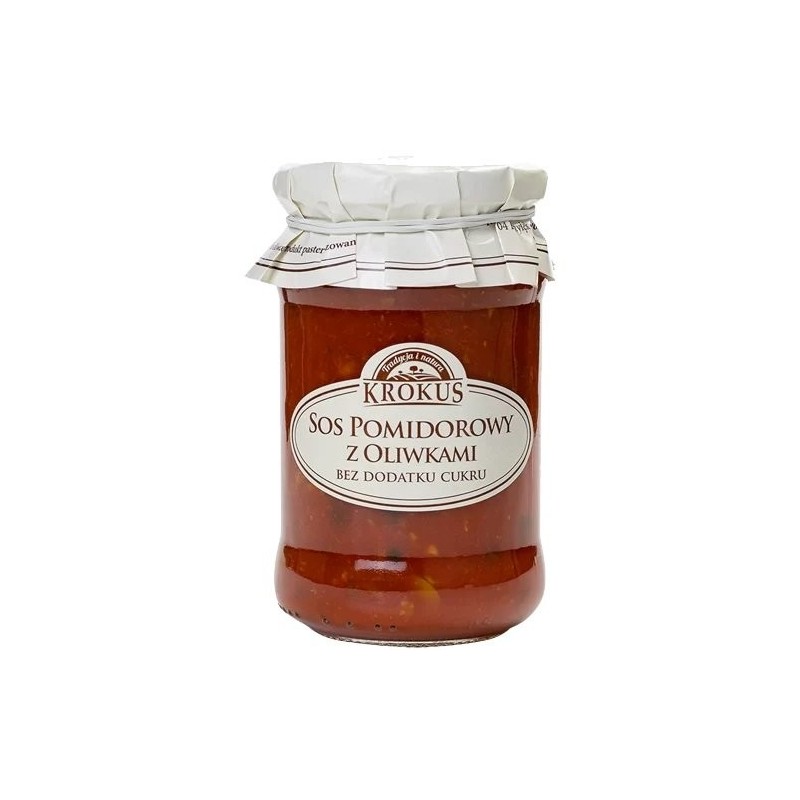 SOS POMIDOROWY Z OLIWKAMI BEZ DODATKU CUKRÓW 340 g - KROKUS