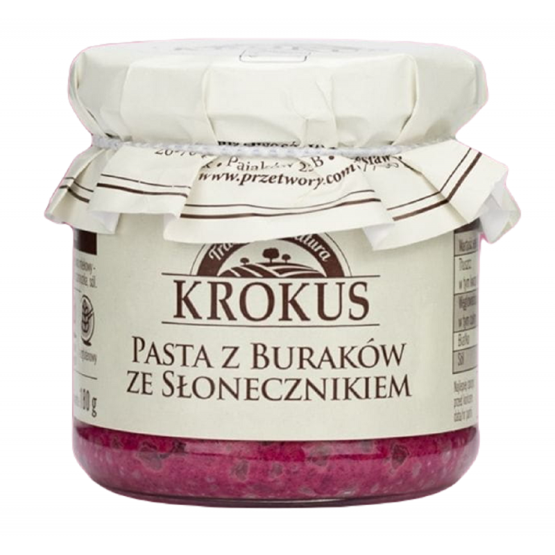 PASTA Z BURAKÓW ZE SŁONECZNIKIEM BEZGLUTENOWA 180 g - KROKUS