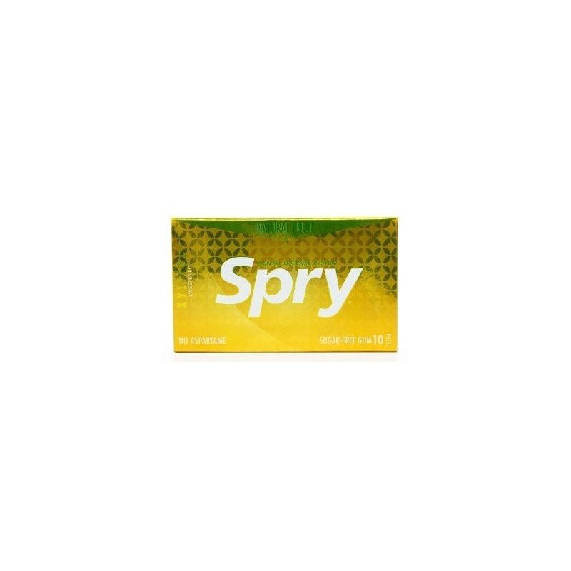 GUMA DO ŻUCIA Z KSYLITOLEM O SMAKU OWOCOWYM BEZGLUTENOWA 10 SZTUK (12 g) - SPRY