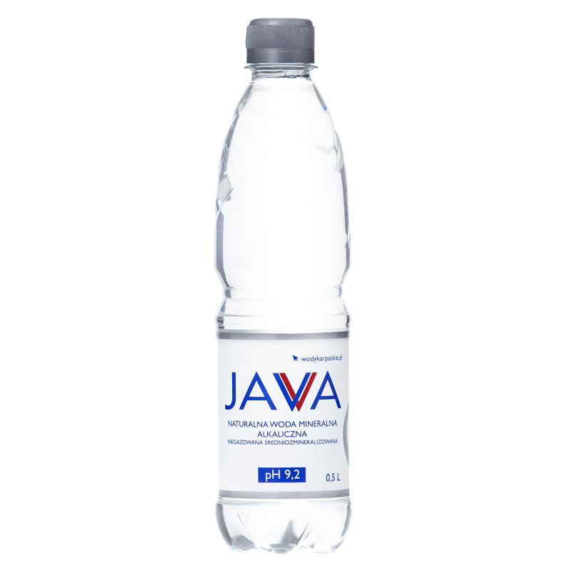 NATURALNA WODA MINERALNA ALKALICZNA NIEGAZOWANA 860 ml (SZKŁO) - JAVA