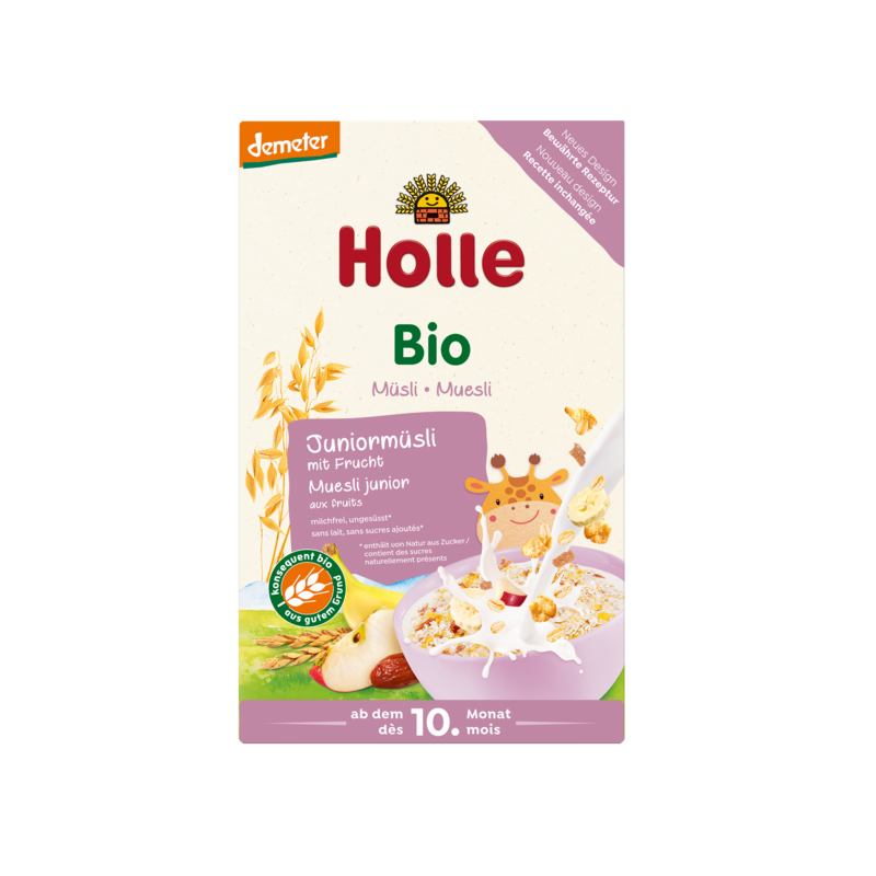 MUSLI JUNIOR Z OWOCAMI OD 10 MIESIĄCA DEMETER BIO 250 g - HOLLE