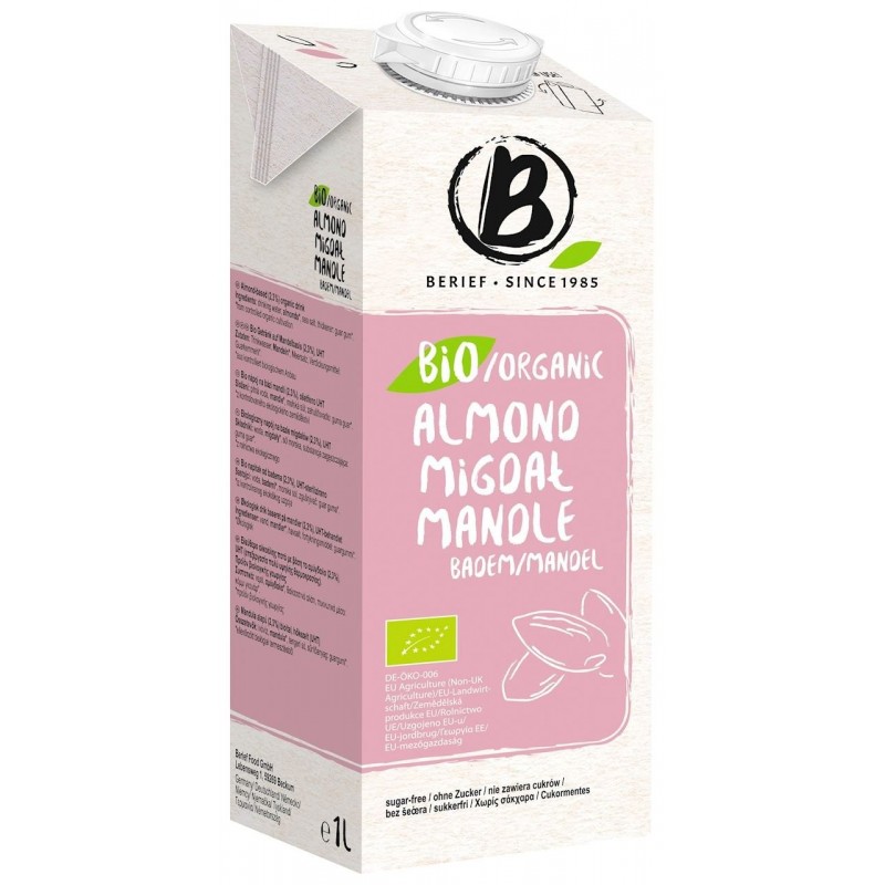NAPÓJ MIGDAŁOWY 3 % BEZ CUKRU BEZGLUTENOWY BIO 1 L - THE BRIDGE