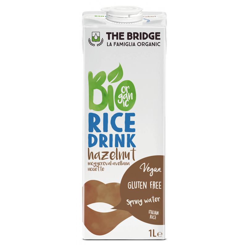 NAPÓJ RYŻOWY Z ORZECHAMI LASKOWYMI BEZGLUTENOWY BIO 1 L - THE BRIDGE