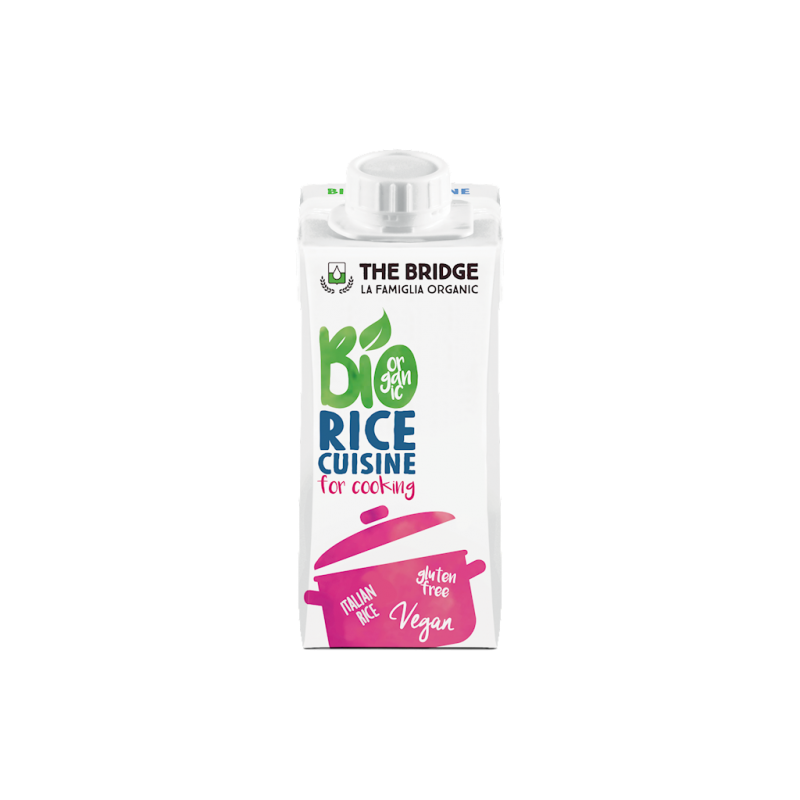 KREM RYŻOWY DO GOTOWANIA BEZ DODATKU CUKRÓW BEZGLUTENOWY BIO 200 ml - THE BRIDGE