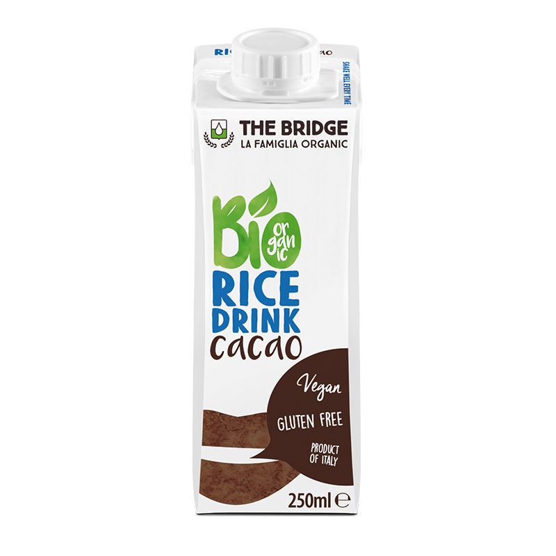 NAPÓJ RYŻOWY O SMAKU CZEKOLADOWYM BEZGLUTENOWY BIO 250 ml - THE BRIDGE