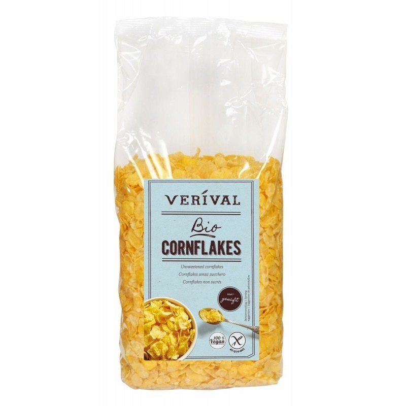 PŁATKI KUKURYDZIANE BEZ DODATKU CUKRÓW BEZGLUTENOWE BIO 500 g - VERIVAL