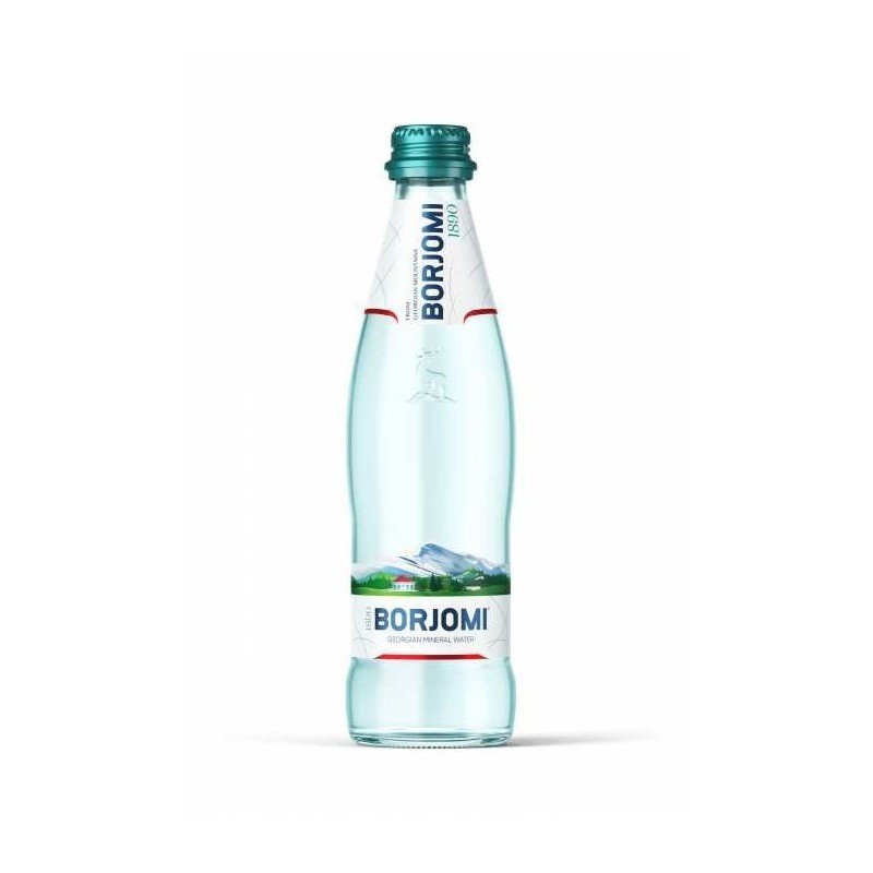 NATURALNA WODA MINERALNA GAZOWANA 330 ml (SZKŁO) - BORJOMI