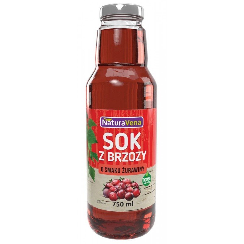 SOK Z BRZOZY Z ŻURAWINĄ 750 ml - NATURAVENA